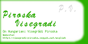 piroska visegradi business card